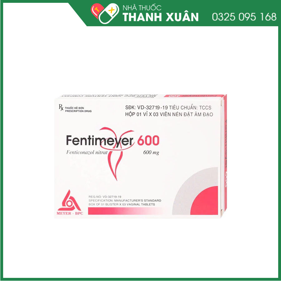 Fentimeyer 600 điều trị bệnh vi nấm Candida ở niêm mạc âm đạo